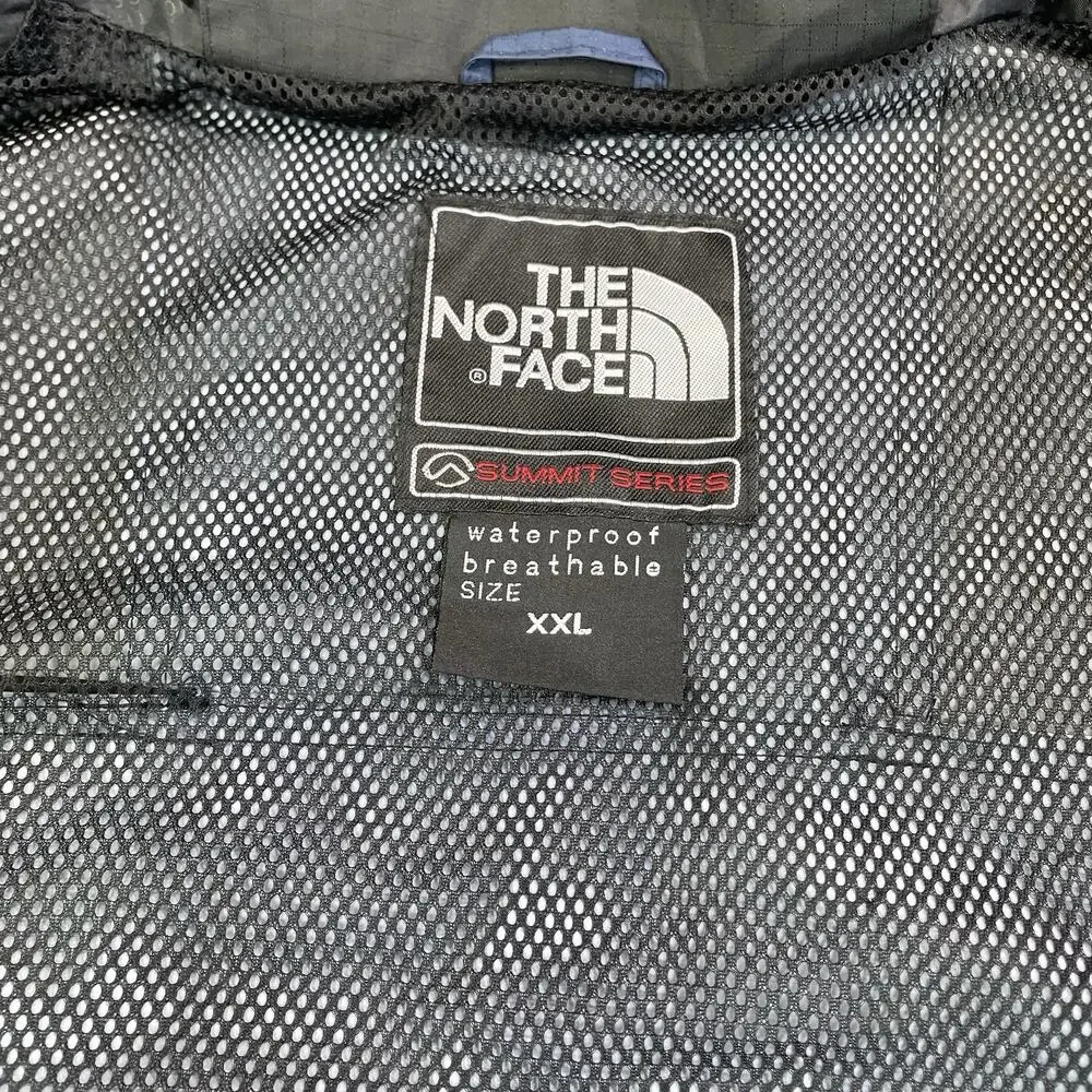 The North Face Mens Summit Series Goretex Waterproof Hooded Jacket Blue Sz XXL